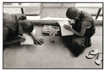 "Rato novices learning to write" Gelatin silver print, Edition of 25, Paper size: 50 x 60 cms, Also available in 40 x 50 cms & 76 x 100 cms