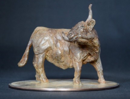 “La Hogue Highland Cow” Bronze, Limited Edition: 45, 15 x 12 x 15 cm