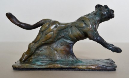 “Leaping Cheetah” Bronze, Limited Edition: 12, 16 x 8 x 5 cm