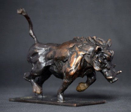 “Running Warthog” Bronze, Limited Edition: 9, 16 x 11 x 7 cm