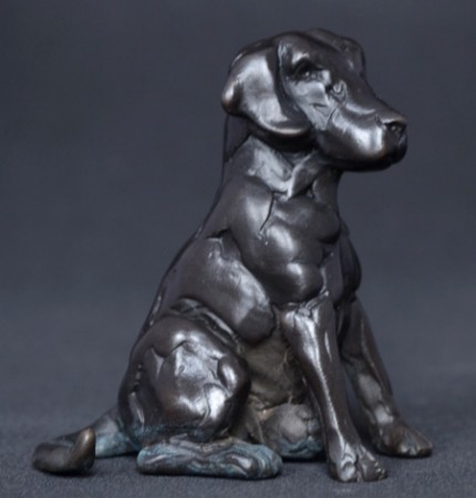 “Sitting Labrador” Bronze, Limited Edition: 95, 90 mm High