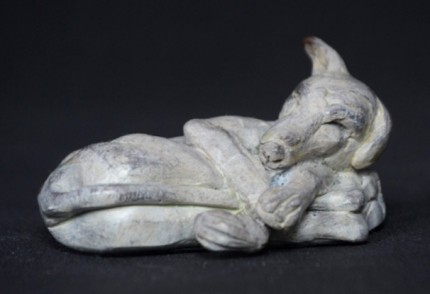 “Sleeping Whippet” Bronze, Limited Edition: 150, 80 mm Wide