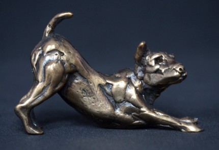 “Stretching Terrier” Bronze, Limited Edition: 150, 80 mm Wide