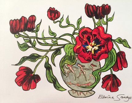 “Prancing Tulips” Limited Edition on canvas, Artist’s Proof Edition of 45, 30 x 40 inches, Signed & Dated 2003