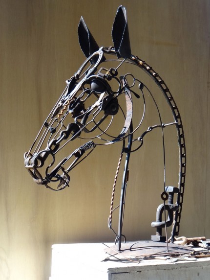 “Artus” Welded Metal, 38 x 30 x 15 inches, Signed