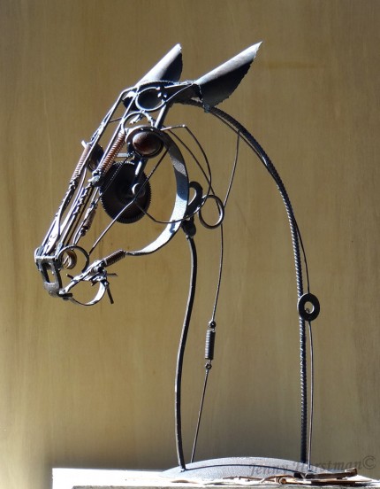 “Noble Maiden” Welded Metal, 38 x 30 x 15 inches, Signed
