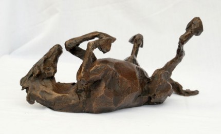 Kate Denton, British Contemporary “Roling Horse” Bronze, 17 x 40 x 21 cm, Edition: 11/12