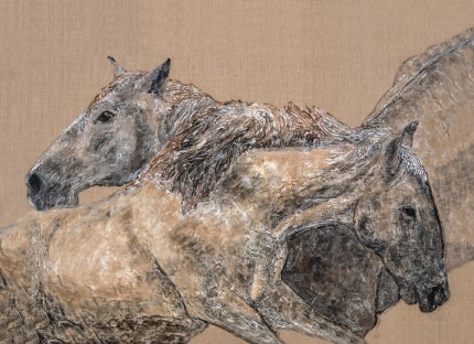 “Best Friends” Equus Series, Limited Edition print on canvas, 54 x 81 inches, Signed