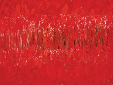 “Camargue Reeds” Acrylic on raw linen canvas, 51 x 39 inches