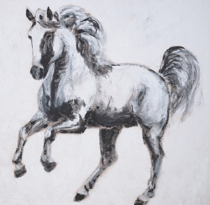 “Sedutor” Acrylic on canvas with charcoal underlay, 53.25 x 45.5 inches, Signed