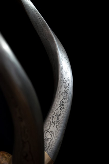 Damascus Steel Horns