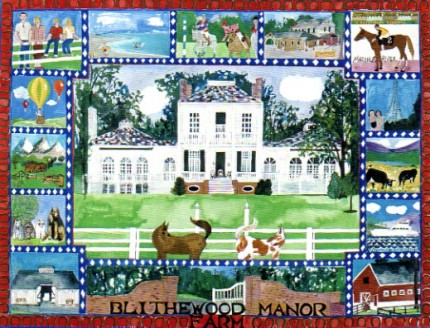 “Blithewood Manor” Mixed media on Arches paper, 22 x 30 inches, Signed lower right