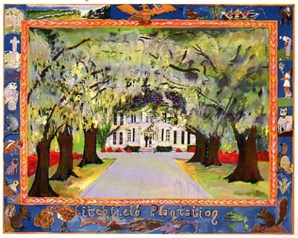 “Litchfield Plantation” Mixed media on Arches paper, 22 x 30 inches, Signed lower right