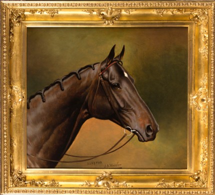 “Sunstar” Oil on canvas, 23 x 21 inches, Inscribed and Signed: J.A. Wheeler