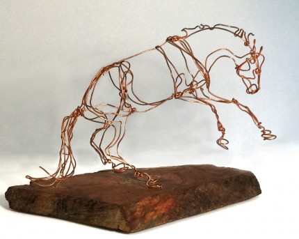 “Brisk Day” Copper wire, 15 x 10 x 9 inches