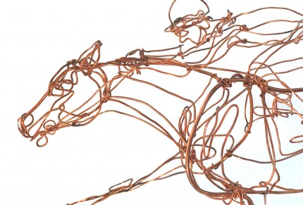 “To the Wire” Copper wire, 25 x 16 x 17 inches (Detail)