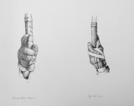 “Polo Drawing III” Graphite on paper, 11.7 x 16.5 inches, Signed