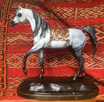 “Desert Elegance” Master model for life-size bronze, Collectors limited edition of 30, 18 x 21 x 12 inches | The ethereal beauty and elegance of the desert mare is captured for all time in bronze.
