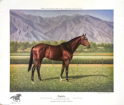 “Alysheba” Published in 1988, Edition: 60 of 850, 22 x 26 inches, Signed & Numbered