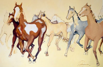 “Free Spirit” 2009, Oil on canvas, 60 x 84 inches, Signed