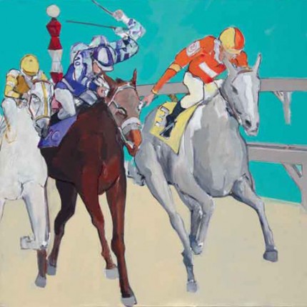 “Kentucky Final” 2007, Oil on canvas, 30 x 30 inches, Signed