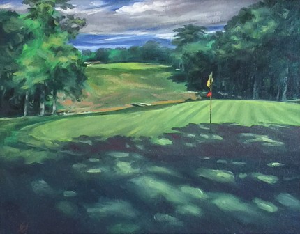 “Hickory Hills, OH #18” Oil on canvas, 11 x 14 inches, 19 x 22 inches, Signed lower right