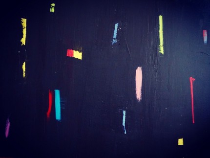 “Night Lights” Acrylic on canvas, 30 x 40 inches