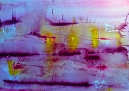 “Sea of Colors” Archival vegetable pigment on archival paper, Mounted on anodized aluminum, 6 x 6 feet