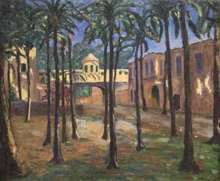 “A North African Town” c. 1935, Oil on canvas, 25 x 30 inches