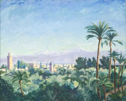 “Marrakech” 1947, Oil on canvas, 22 x 28 inches