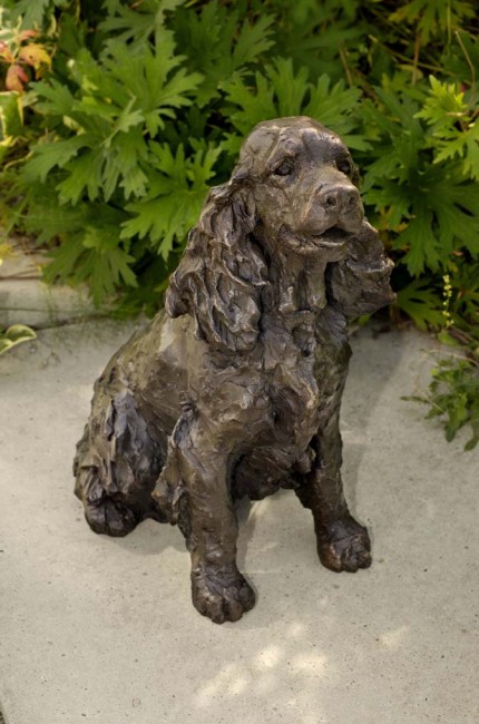 “Bonny” Cocker Spaniel, Bronze resin, 12 x 10 x 6 inches