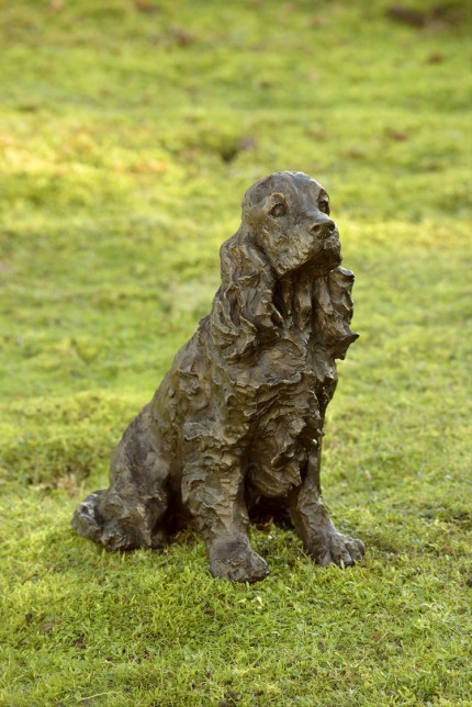 “Polly” Cocker Spaniel, Bronze resin, 18 x 15 x 11 inches