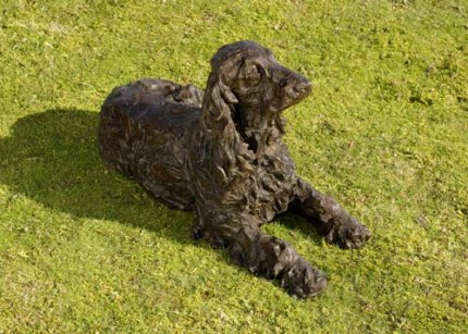 “Ruby” Cocker Spaniel, Bronze resin, 14 x 24 x 9 inches