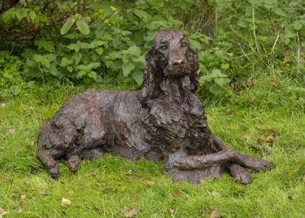 “Nutmeg” Irish Setter, Bronze resin, 21 x 39 x 23 inches
