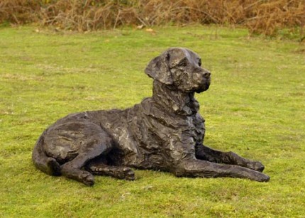 “Saxon” Labrador, Bronze resin, 18 x 33 x 20 inches