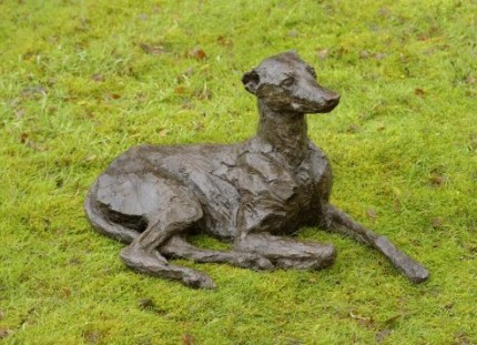“Willow” Whippet, Bronze resin, 16 x 29 x 17 inches