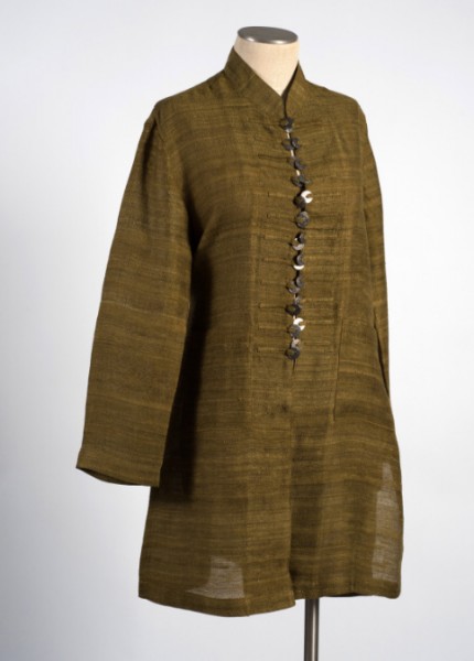 Olive Tibetan Coin Coat