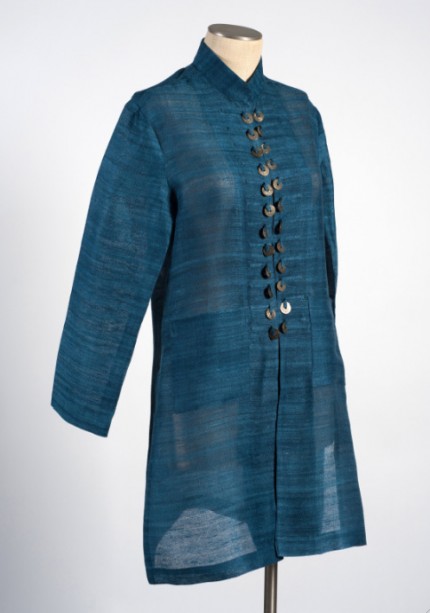 Teal Blue Tibetan Coin Coat
