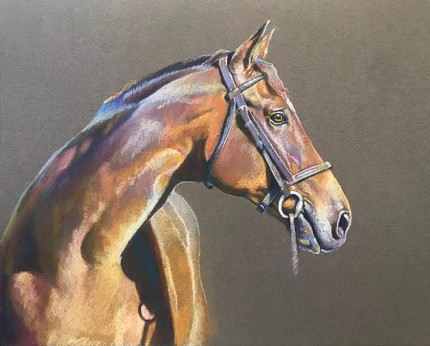 “Horse of a Different Color” Pastel on paper, 9 x 12 inches, Signed