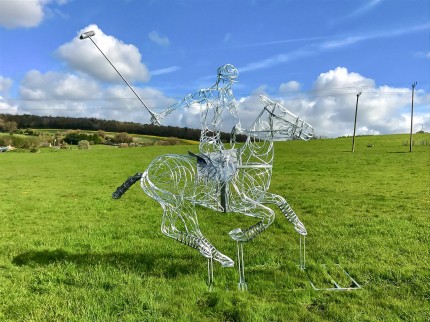“Polo Pony” 124 x 102 x 39 inches