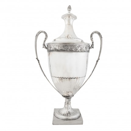 “George III Presentation Trophy by Henry Chawncer, c. 1790” Sterling Silver, 22 x 13.5 inches, 91.81 oz | Polo House, Palm Beach Polo & Country Club