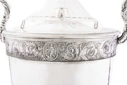 “George III Presentation Trophy by Henry Chawncer, c. 1790” Sterling Silver, 22 x 13.5 inches, 91.81 oz | Polo House, Palm Beach Polo & Country Club